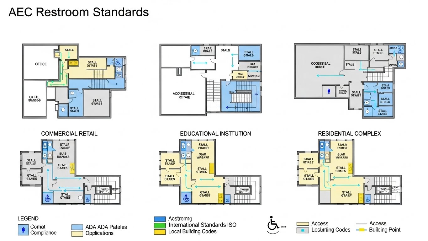AEC restroom standards across multiple buildings