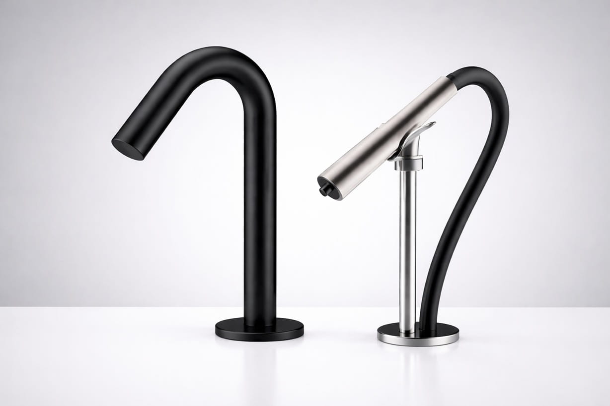 Seamless water flow from modern faucet