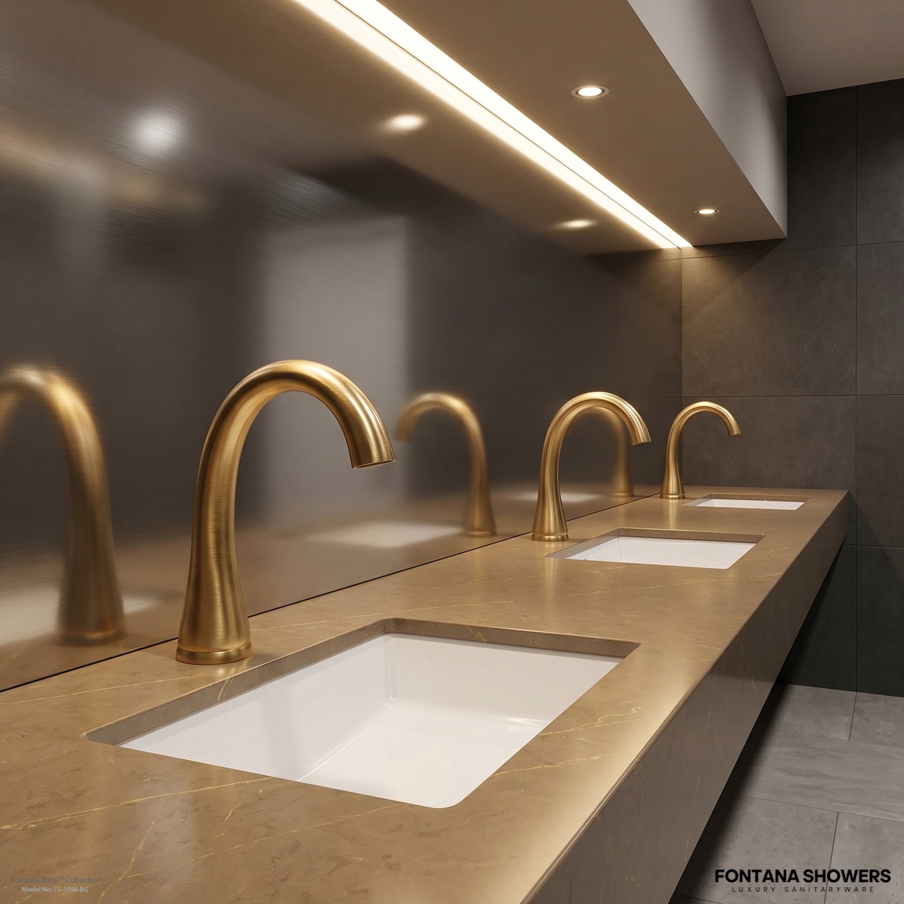 Connected stadium restroom management reference with sinks