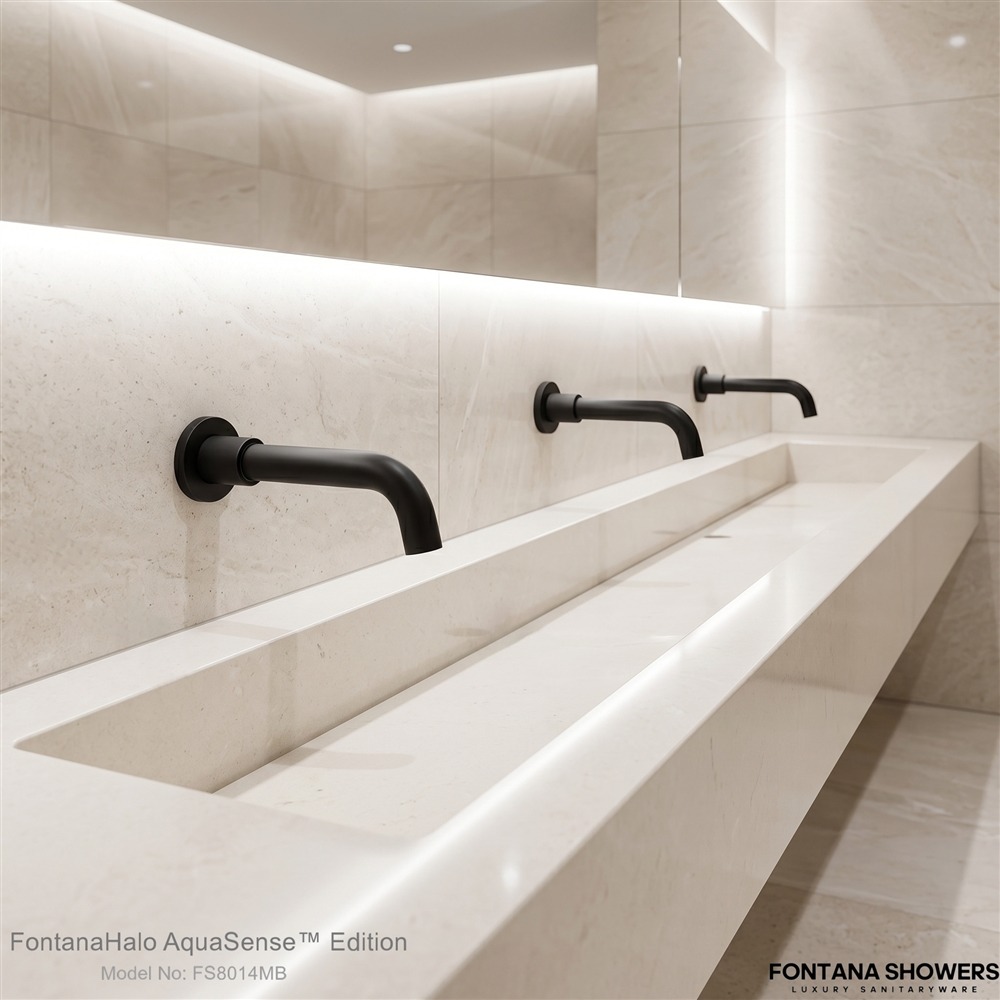 Chrome automatic touchless sensor faucet for commercial restroom use
