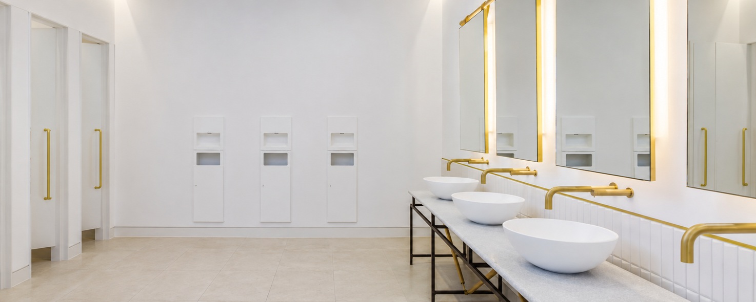 Water-efficient commercial restroom planning