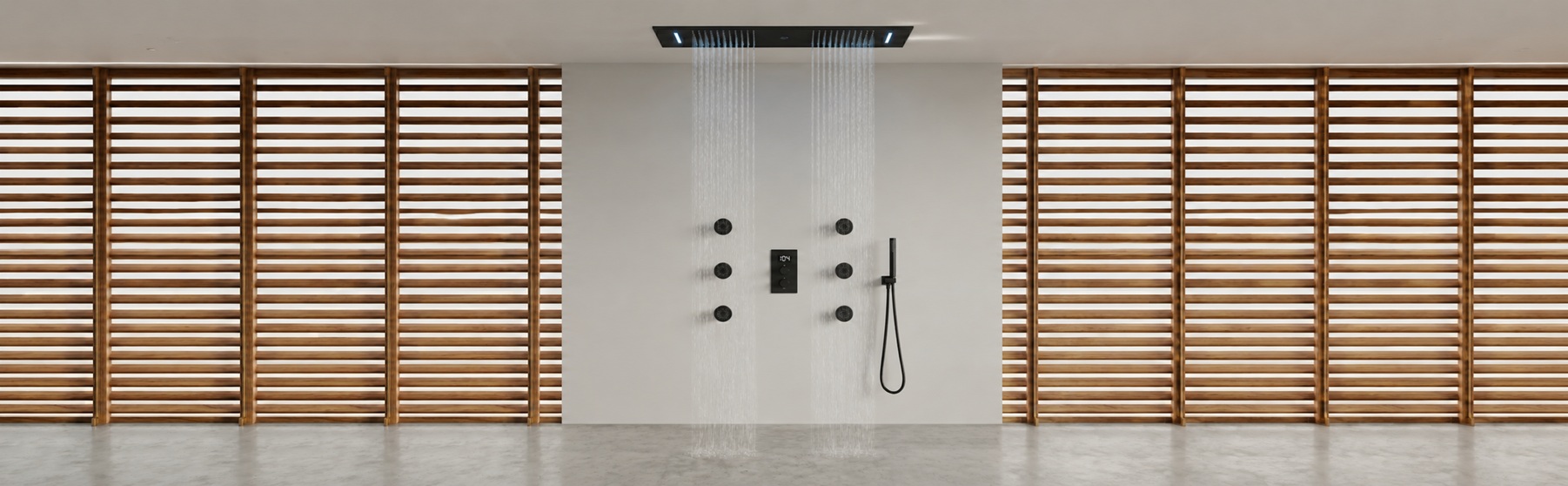 Luxury hotel shower system design
