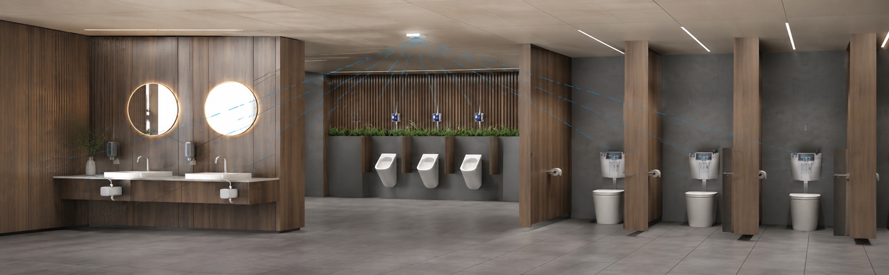 Connected restroom ecosystem concept