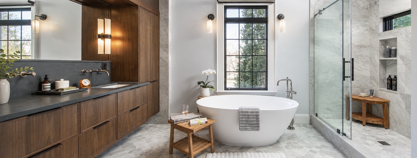 Luxury hotel restroom renovation concept